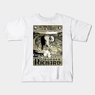 Georges Richard Cycles Art Nouveau Vintage French Bicycle Advertisement Kids T-Shirt